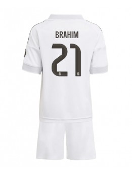 Real Madrid Brahim Diaz #21 Replika Hemmakläder Barn 2025-26 Kortärmad (+ byxor)